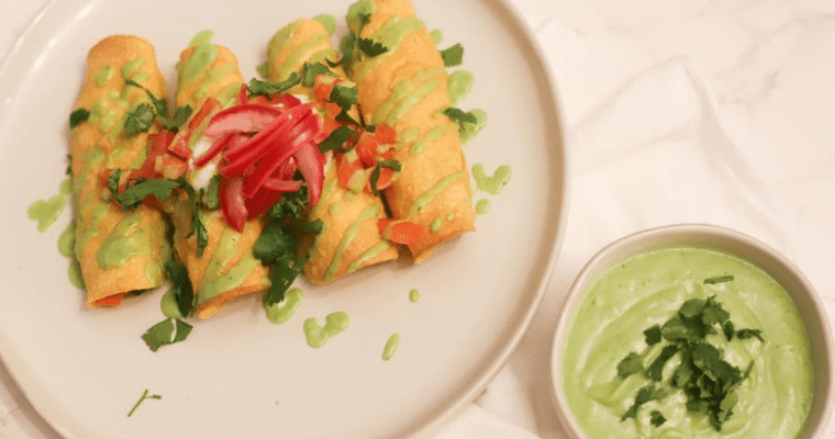 Sweet Potato Black Bean Taquitos